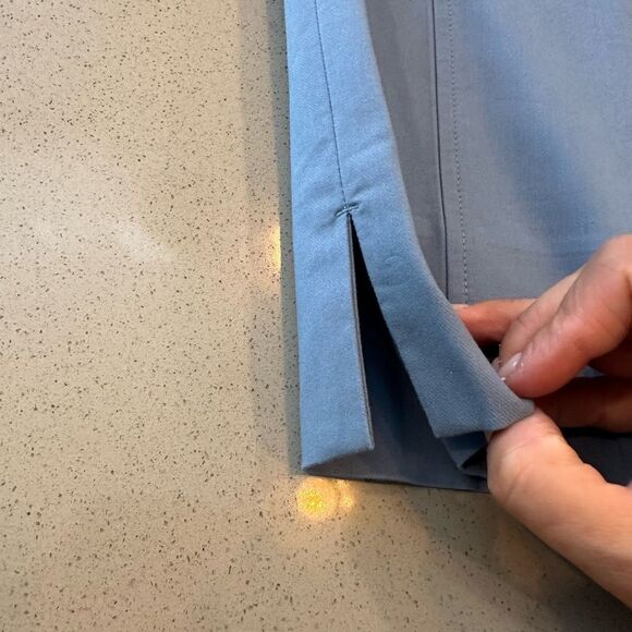 Tory Burch Women's Blue Slit Hem Cotton Blend Pants size 4 - Picture 5 of 15